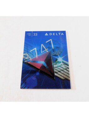 Delta Air Lines Boeing 747-400 Holographic 2015 Pilot Collector Card #33